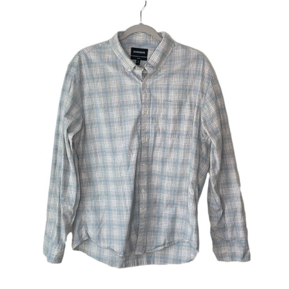 Bonobos Men's Plaid Slim Fit Button Down Shirt XL